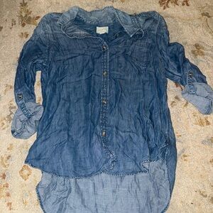 American Eagle Outfitters Blue Boyfriend Fit Shirt